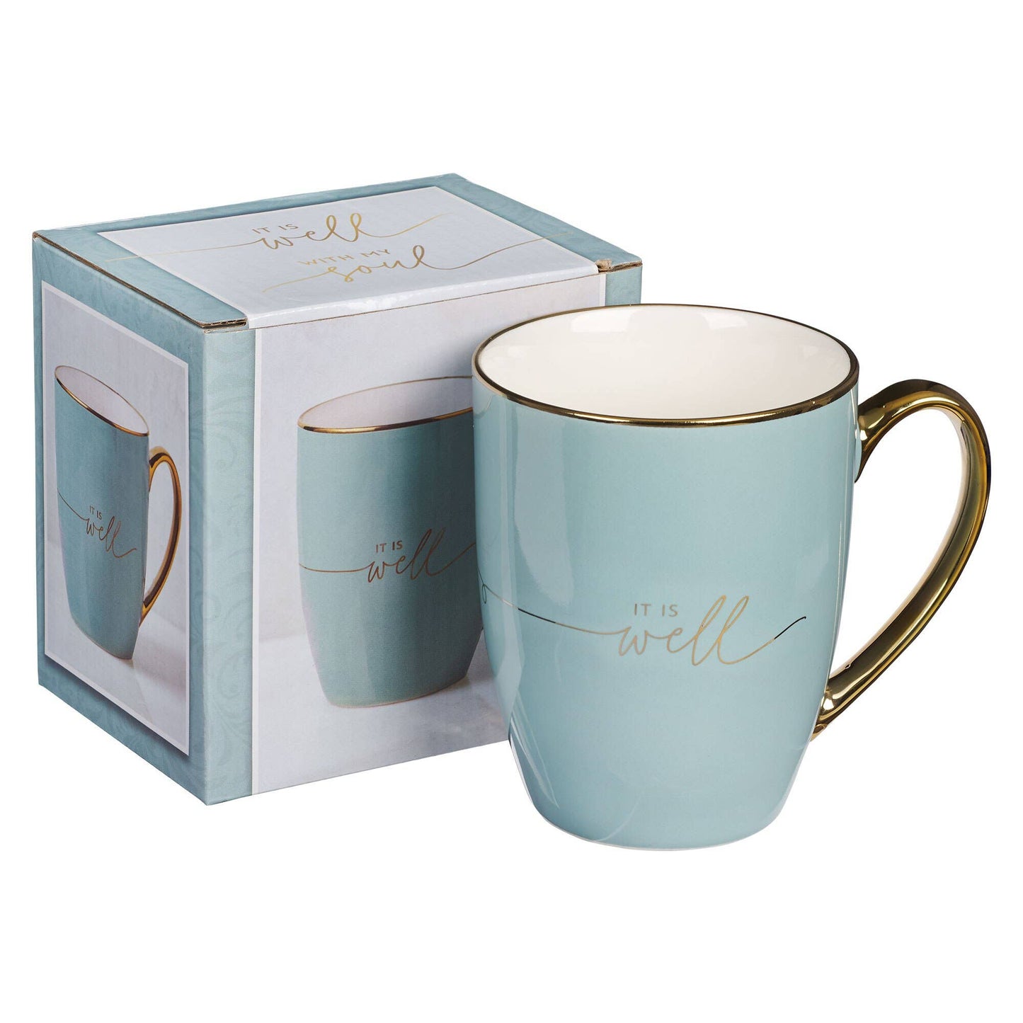 Mug Blue/Cream It is Well with My Soul