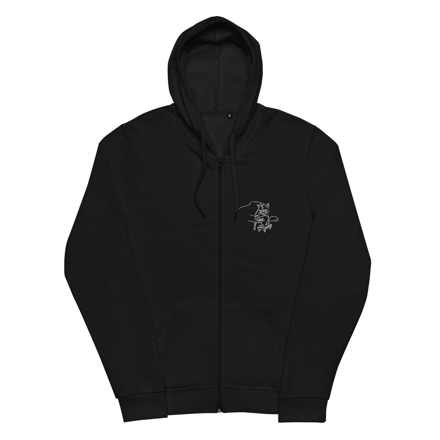 Piano Cat Unisex Zip Hoodie