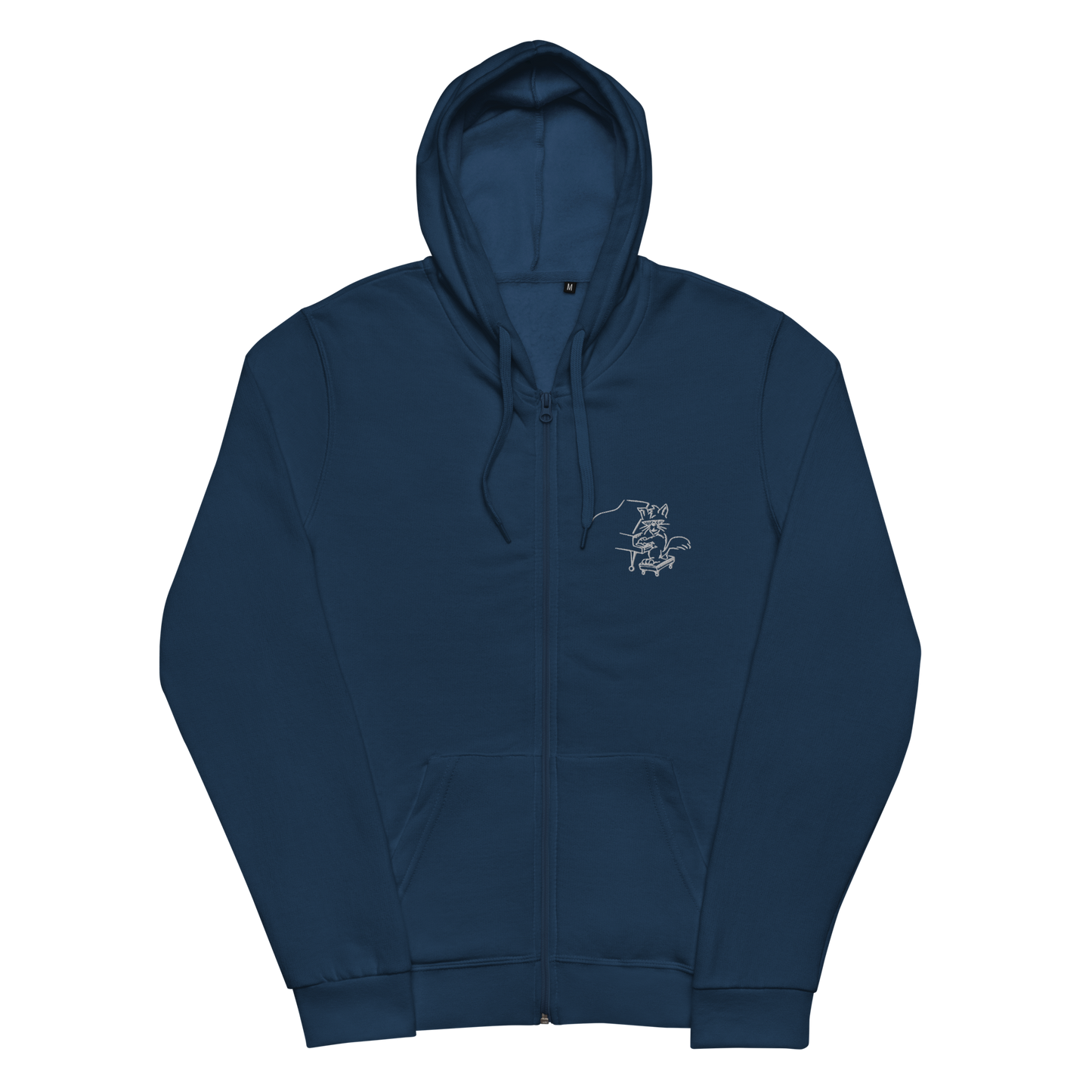 Piano Cat Unisex Zip Hoodie