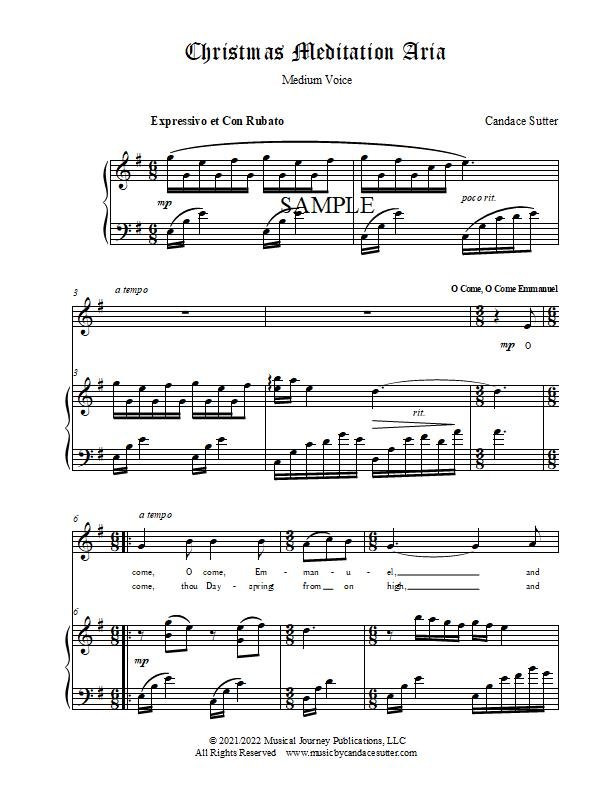 Christmas Meditation Aria (Sheet Music)